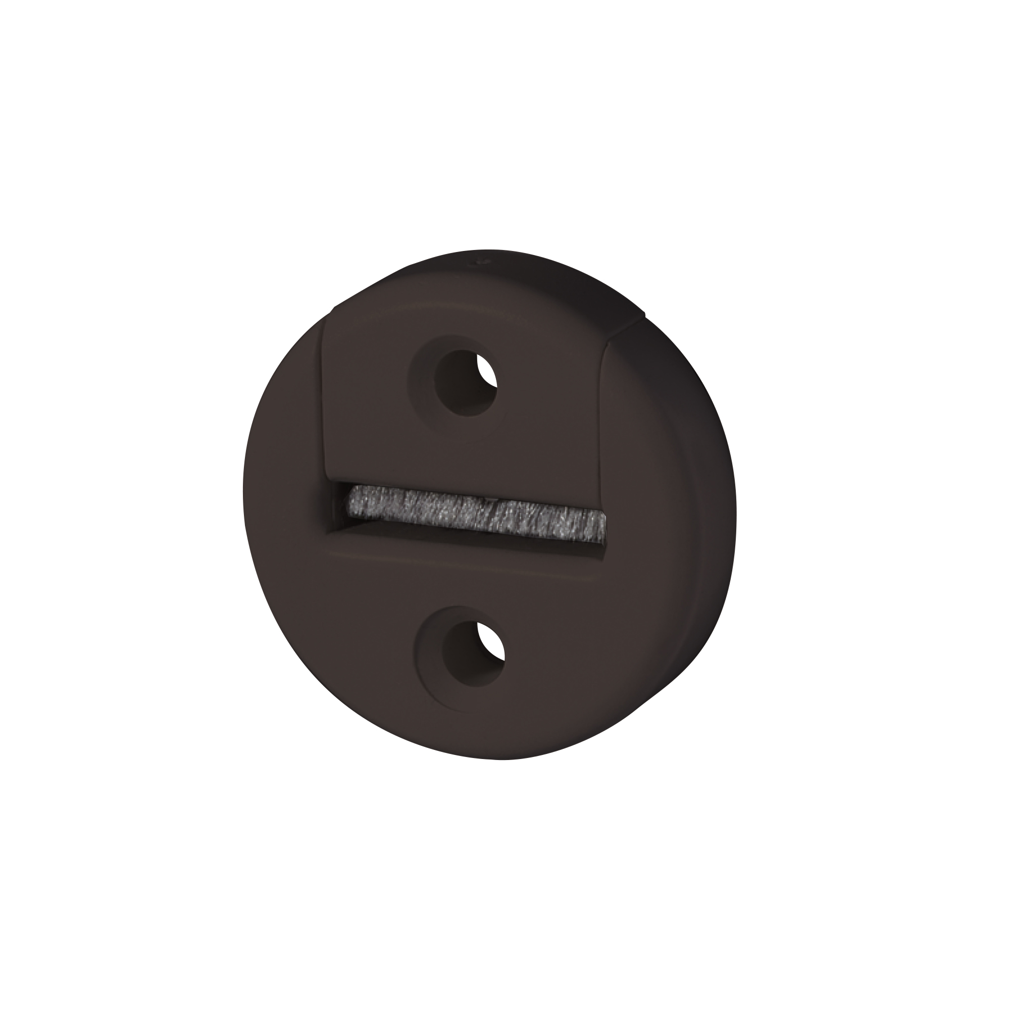 Guide sangle rond avec brosse intégrée | brun / pour 23 mm de largeur de la sangle