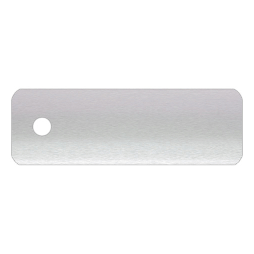 Échantillon lame pour store vénitien en aluminium sur mesure | 25 mm / 9006 argenté / mat Échantillon lame pour store vénitien en aluminium sur mesure | 25 mm / 9006 argenté / mat