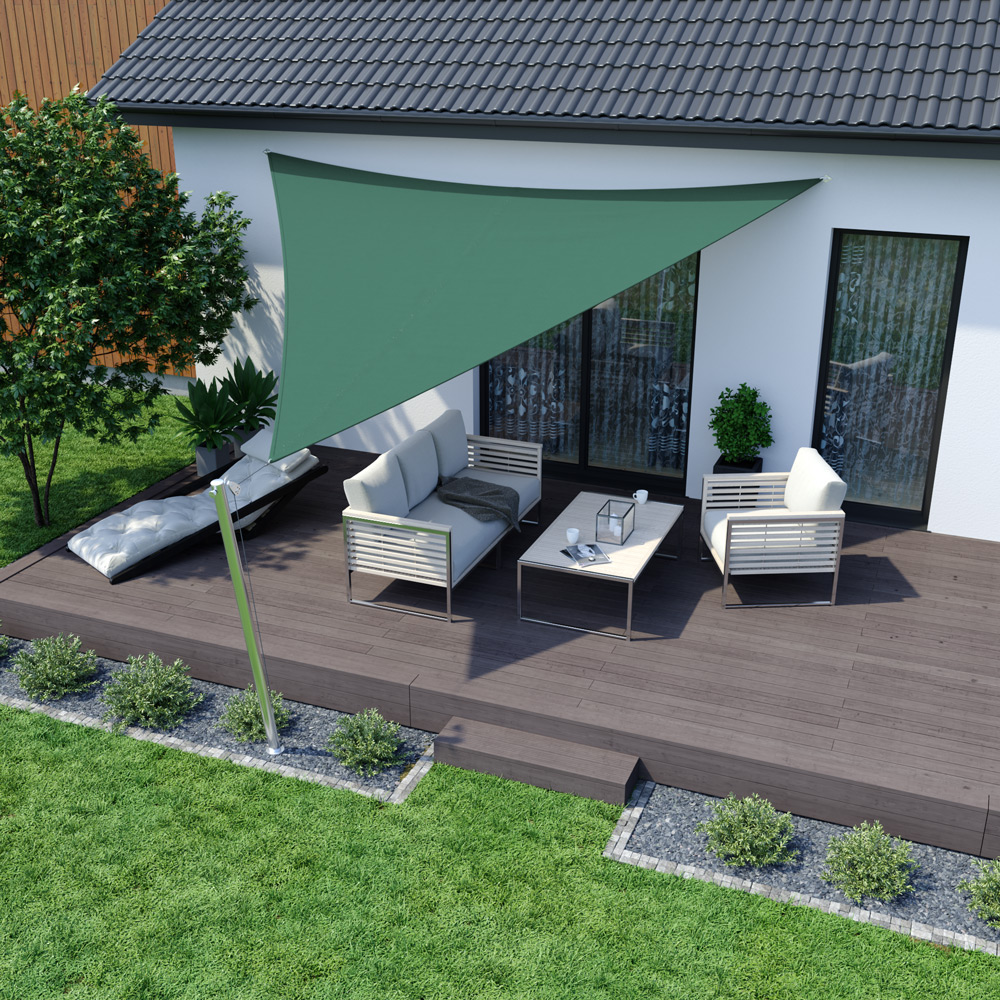 Voile d'ombrage - Polyester / Imperméable | 3,0 x 3,0 x 3,0 m, triangulaire, vert