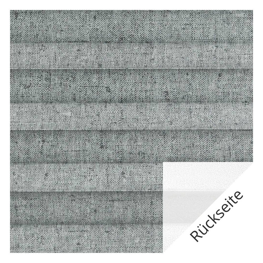 Échantillon tissu pour store plissé sur mesure 40104 gris / occultant / Linen Perlmutt Black Out