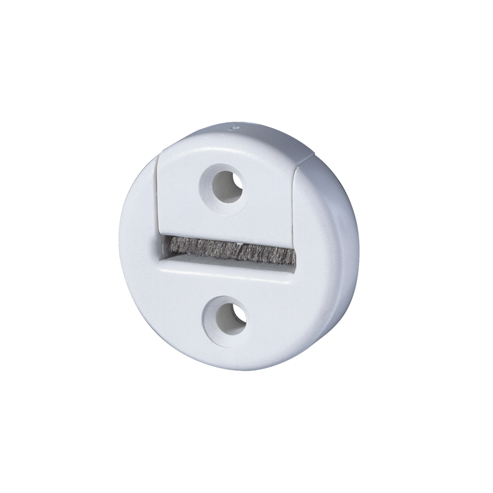 Guide sangle rond avec brosse intégrée | blanc / pour 23 mm de largeur de la sangle