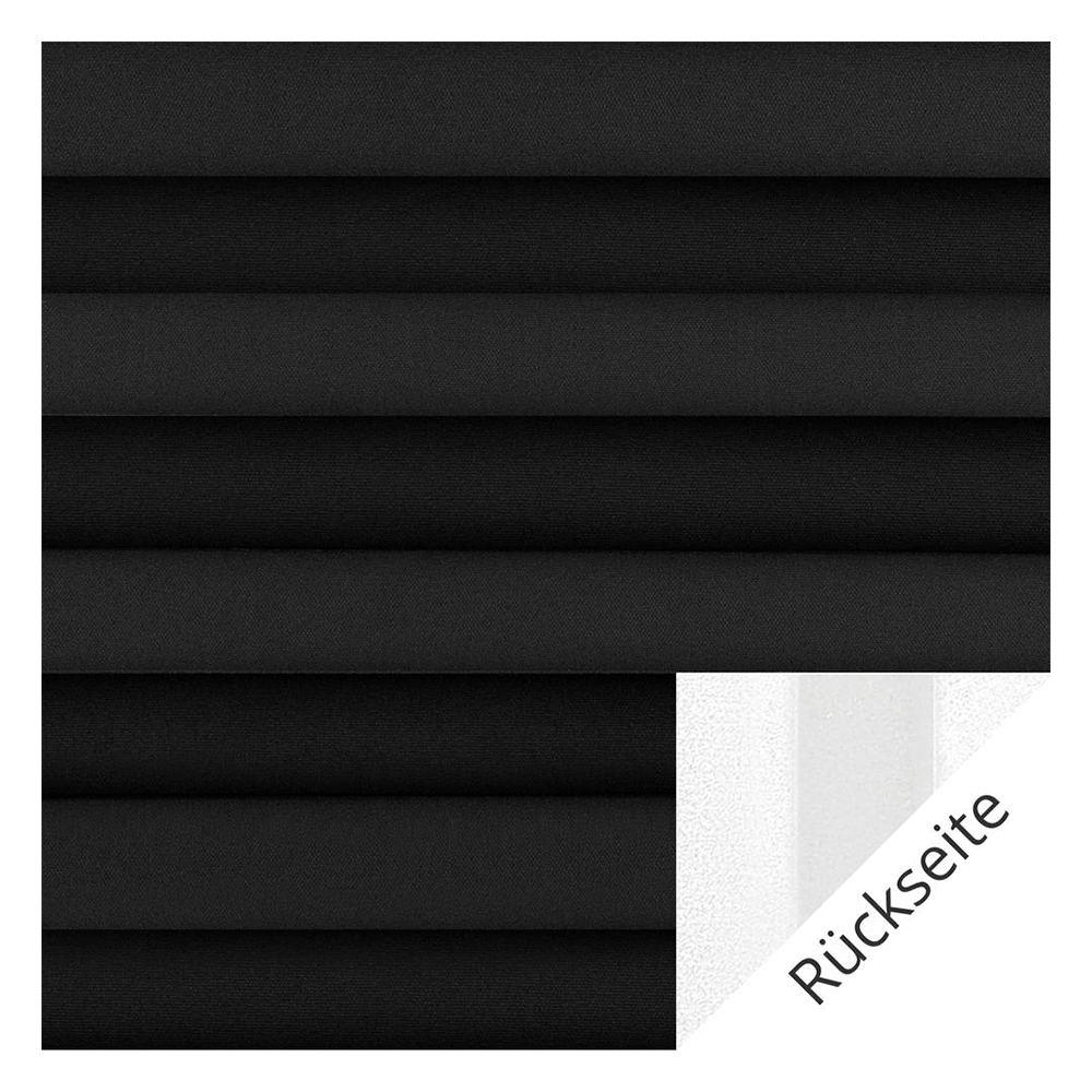 Échantillon tissu pour store plissé sur mesure 20012 noir / occultant / Somnio Perlmutt Black Out