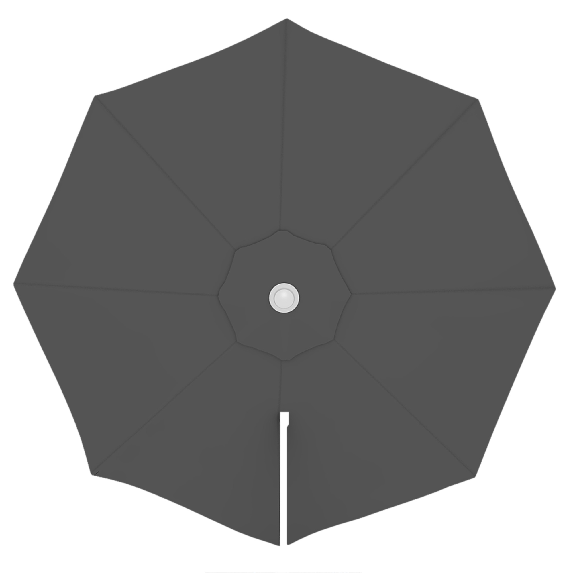 Toile pour parasol déporté parapenda (Plus) | 3,5 m, rond, gris
