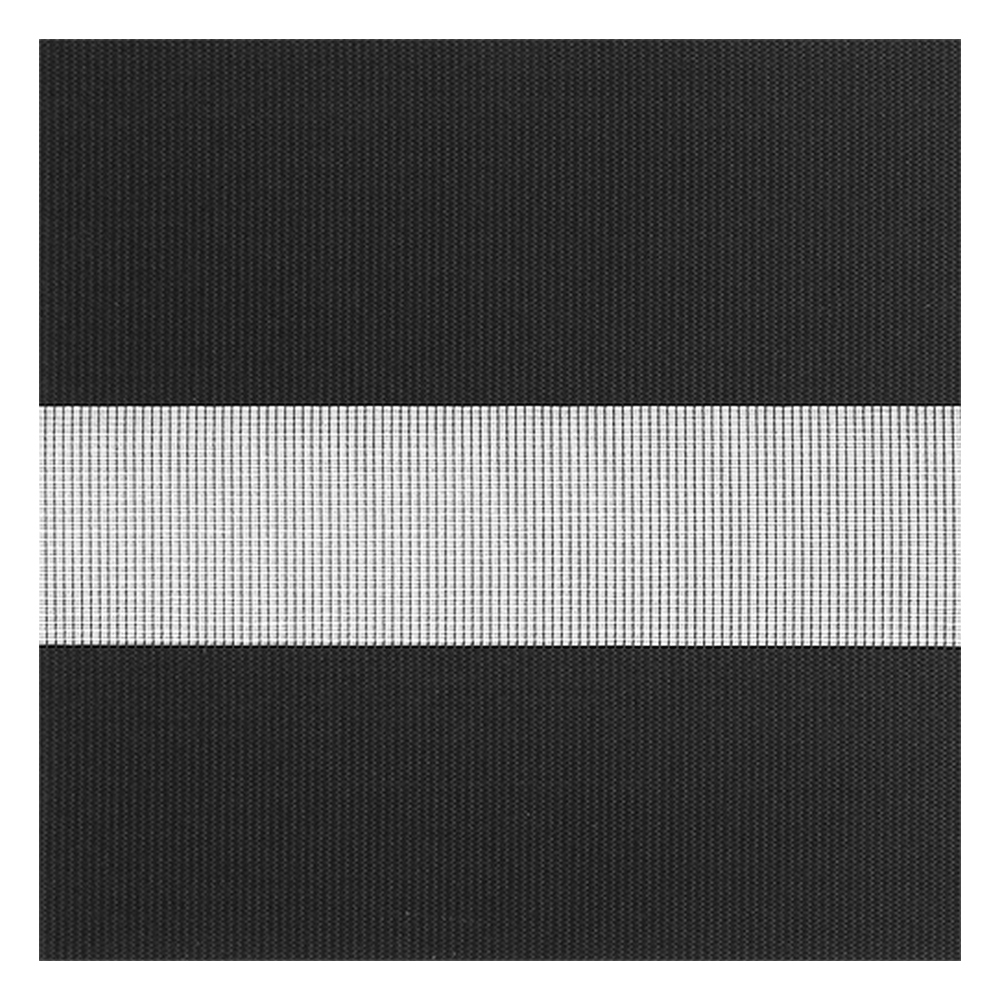 Échantillon tissu pour store enrouleur jour nuit sur mesure | B151 gris-noir / translucide / Binale