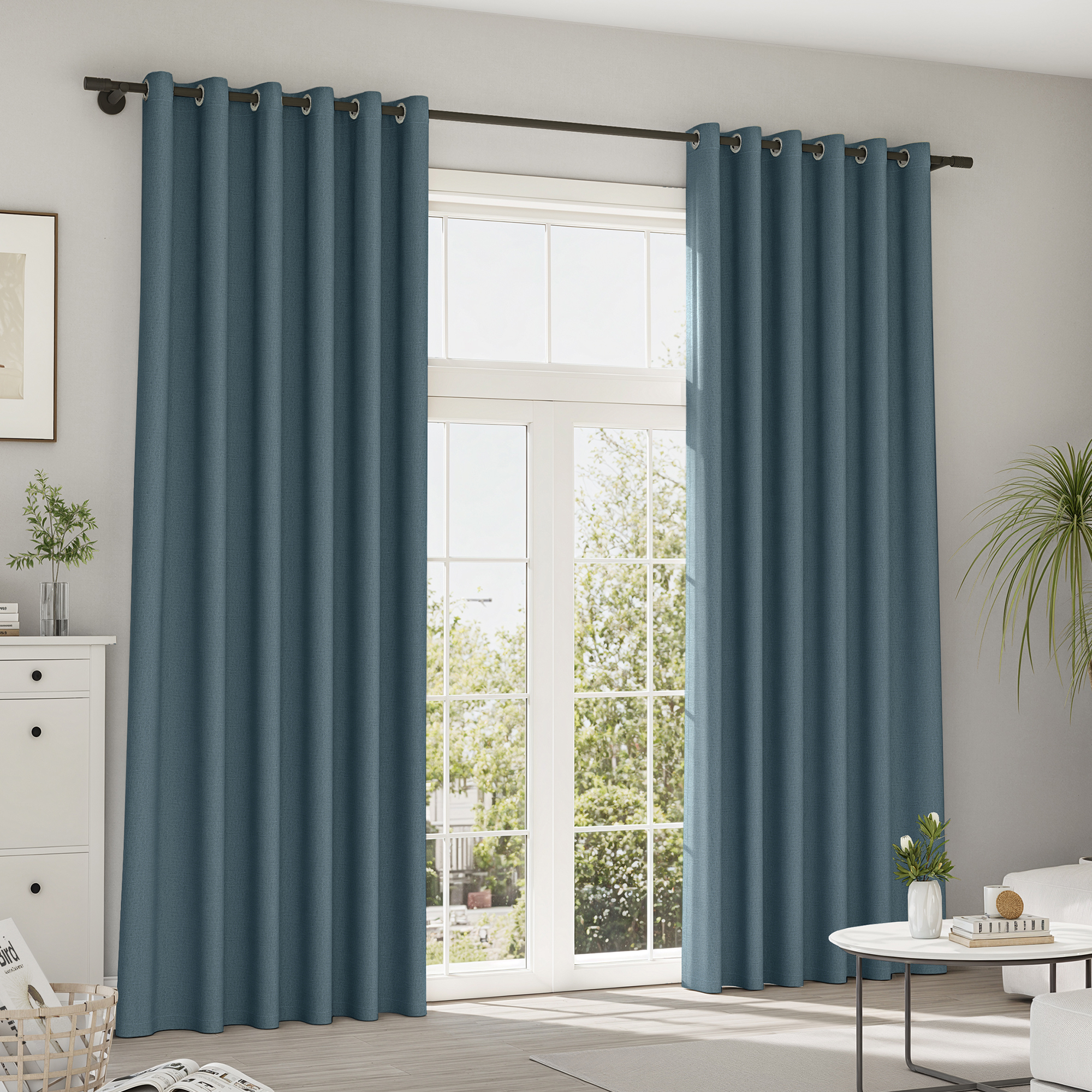 Rideaux et voilages Pure Line | Structur, obscurcissement total, bleu