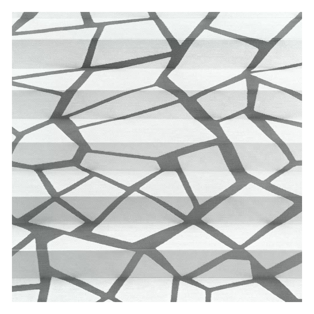 Échantillon tissu pour store plissé sur mesure 30692 blanc / transparent / Mira