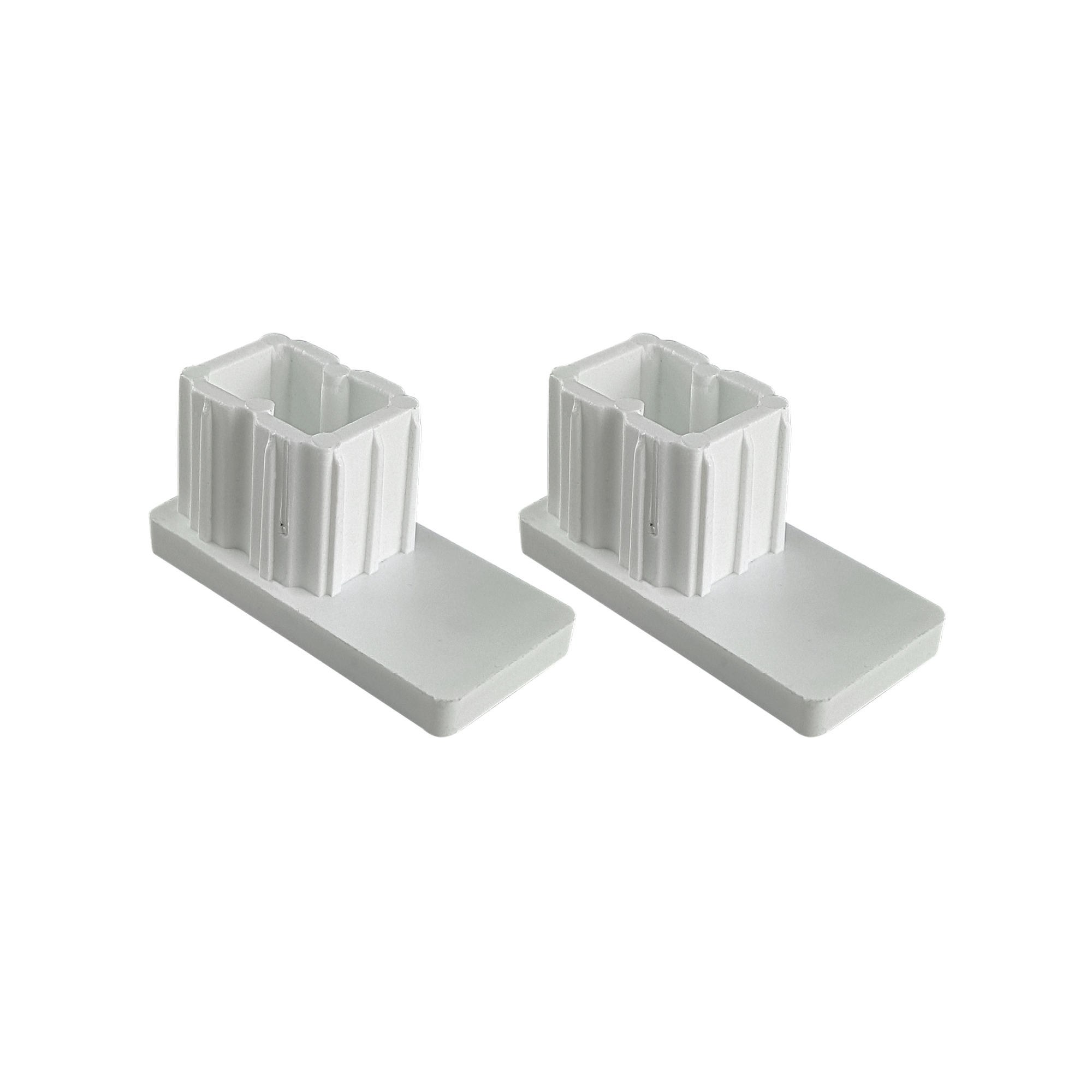 Bouchon pour coulisses de volet roulant PP 45 (45 x 22 mm) | gris, 2 pièces