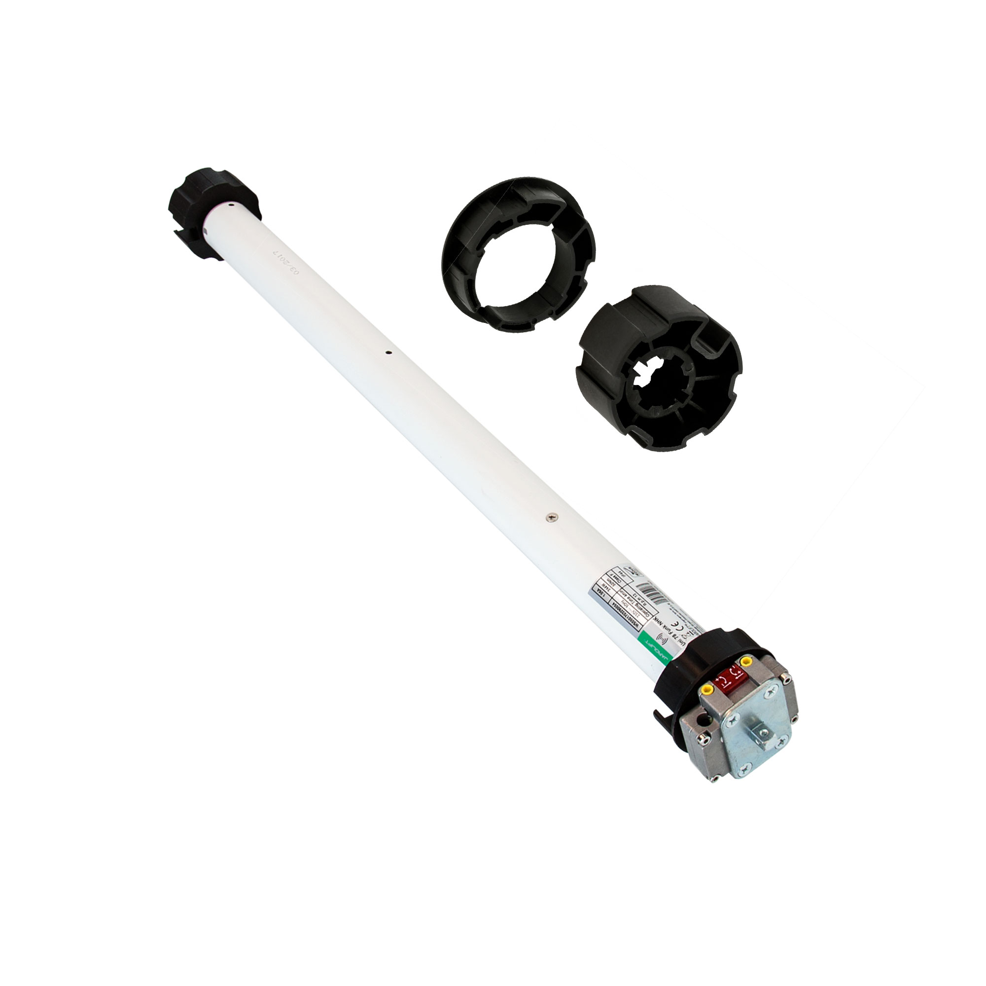 Moteur radio pour store banne Universel | UNI78F NHK (50 Nm / SW78 / Réducteur NHK) + Adaptateur pour axe à gorge 70 mm