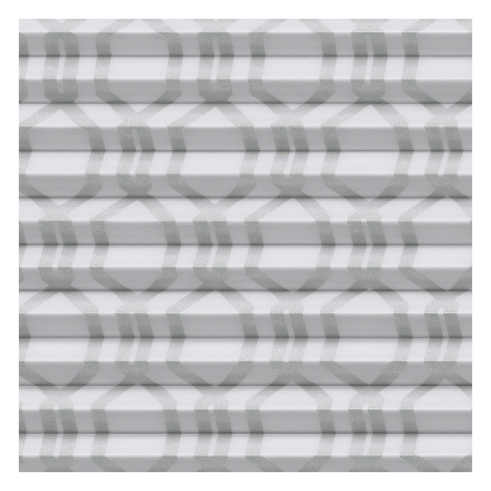 Échantillon tissu pour store plissé sur mesure 31040 blanc-gris / translucide / Lataro