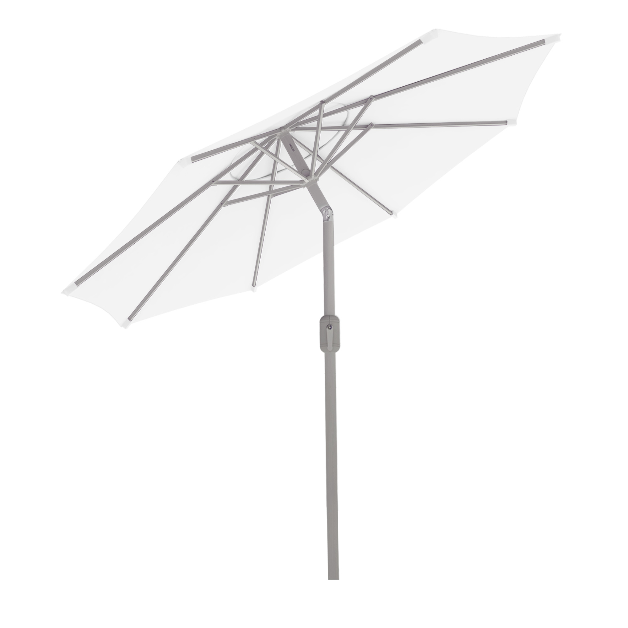 Parasol interpara | 3,5 m, rond, blanc | armature, argenté