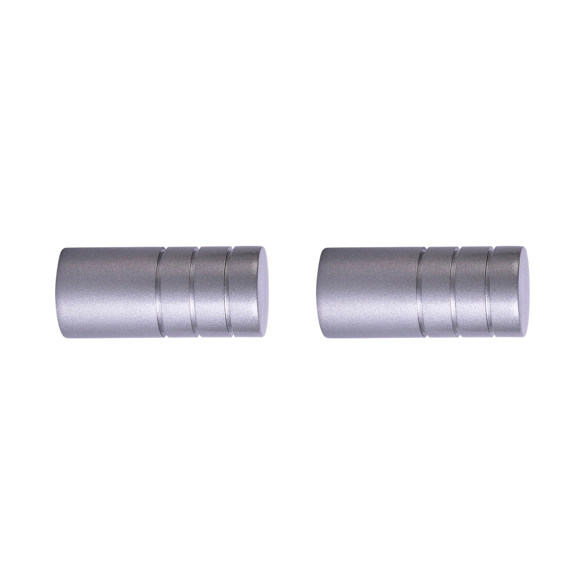 Embout pour tringle à rideau | ⌀ 19 mm, argenté, Embout rainuré, 2 pièces