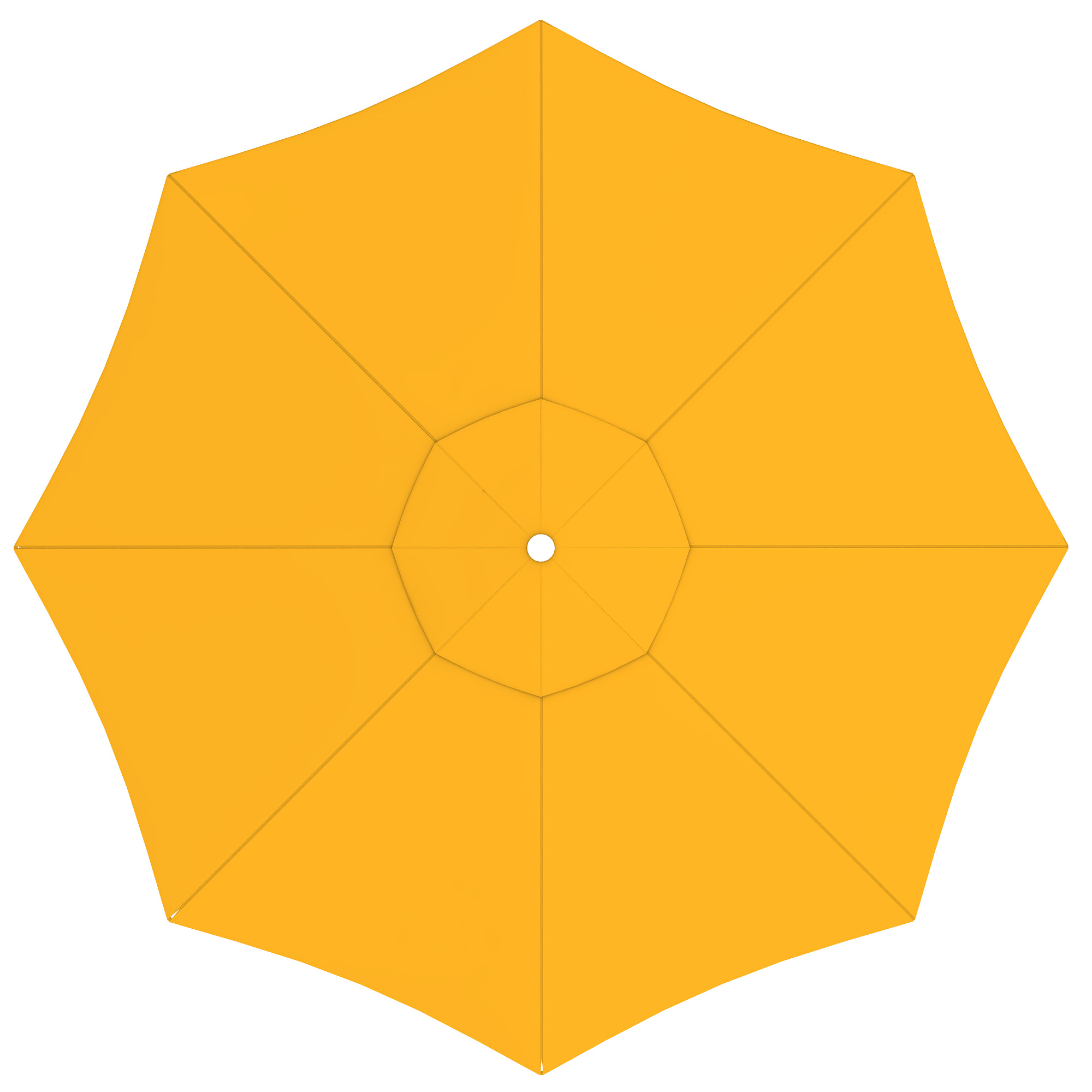 Toile pour parasol interpara | 3,5 m, rond, jaune