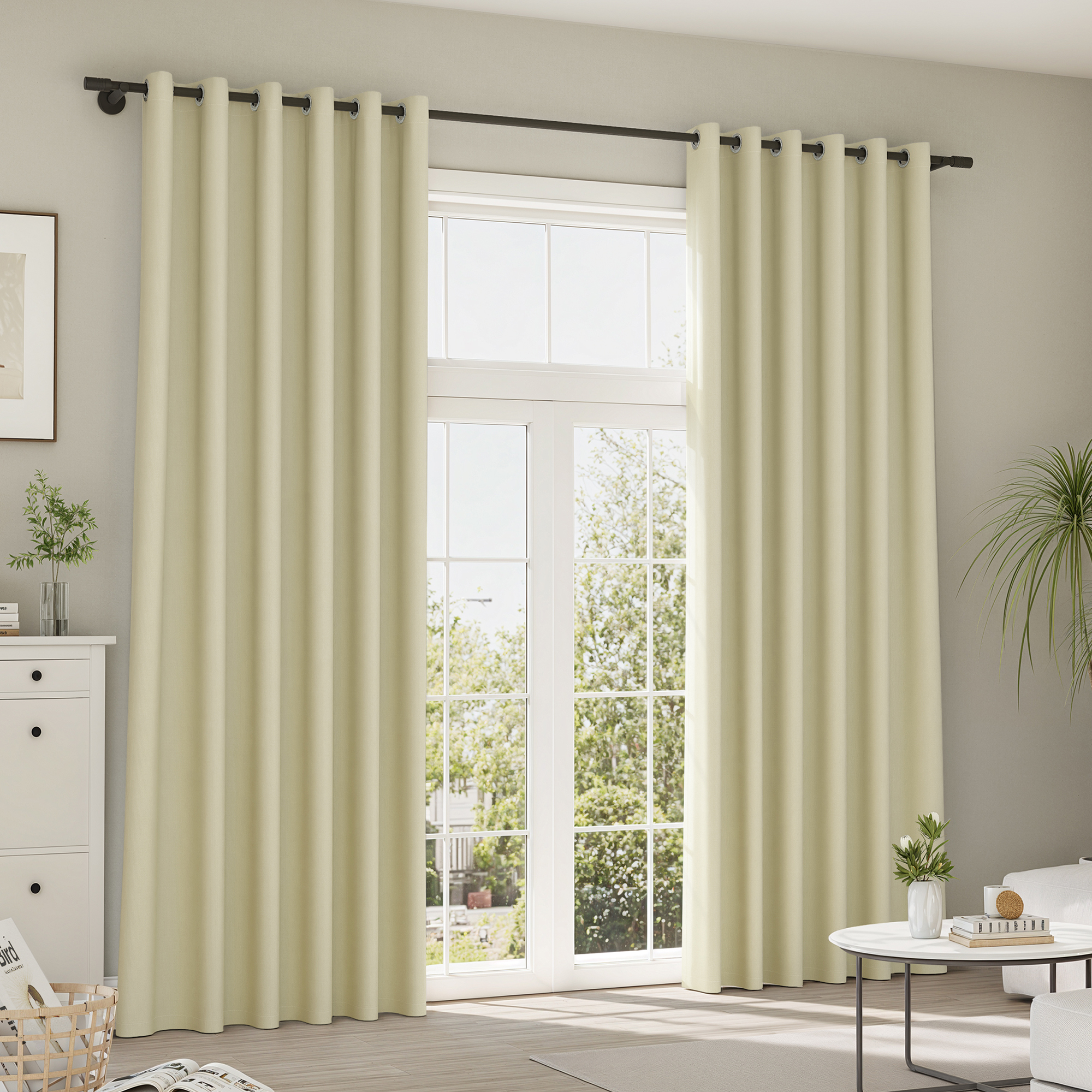 Rideaux et voilages Pure Line | Plush, obscurcissement total, crème